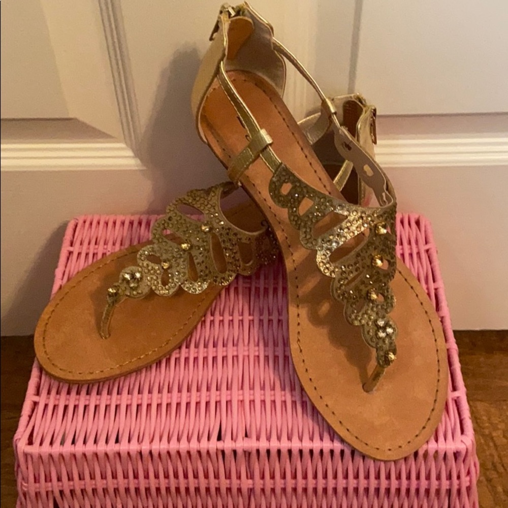 Gold sandals